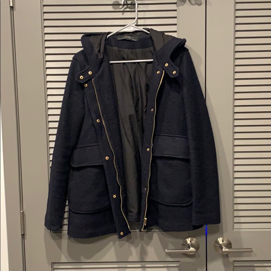 Zara Basic Zip Up Coat